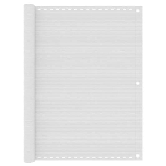 vidaXL Balcony Screen White 120x500 cm HDPE