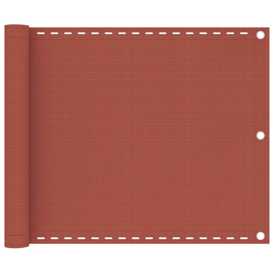 vidaXL Balcony Screen Terracotta 75x300 cm HDPE