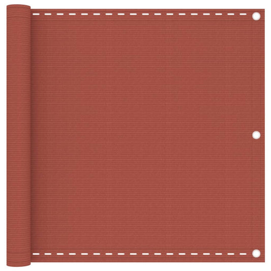 vidaXL Balcony Screen Terracotta 90x500 cm HDPE