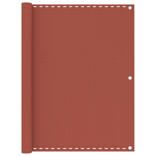 vidaXL Balcony Screen Terracotta 120x500 cm HDPE