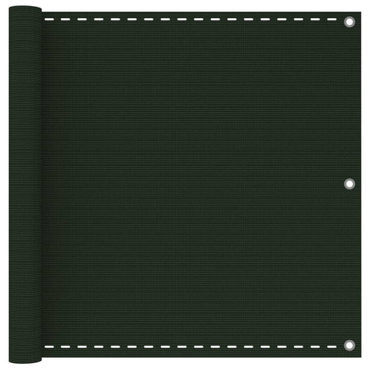 vidaXL Balcony Screen Dark Green 90x400 cm HDPE