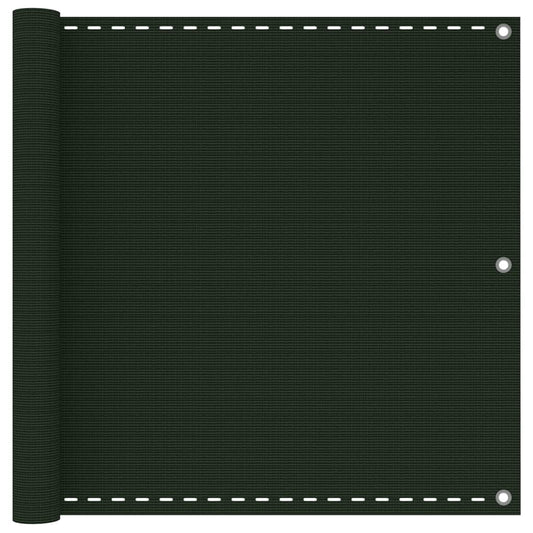 vidaXL Balcony Screen Dark Green 90x600 cm HDPE
