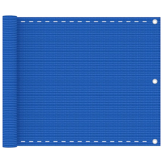vidaXL Balcony Screen Blue 75x300 cm HDPE