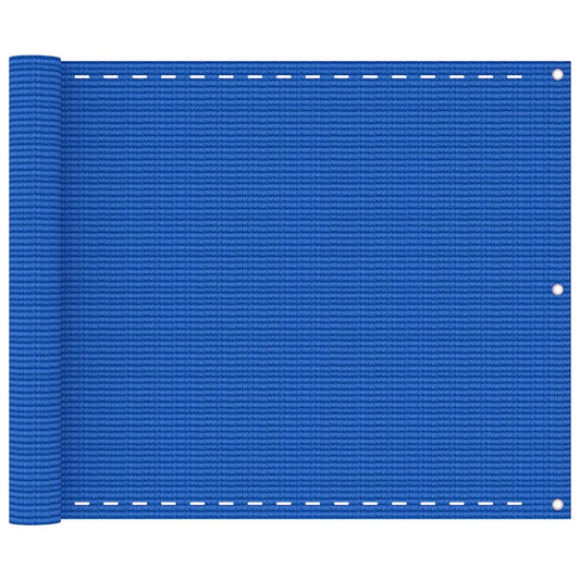vidaXL Balcony Screen Blue 75x500 cm HDPE