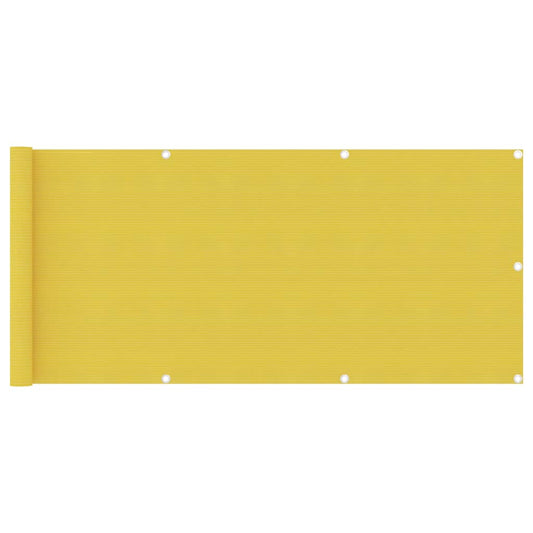 vidaXL Balcony Screen Yellow 75x300 cm HDPE