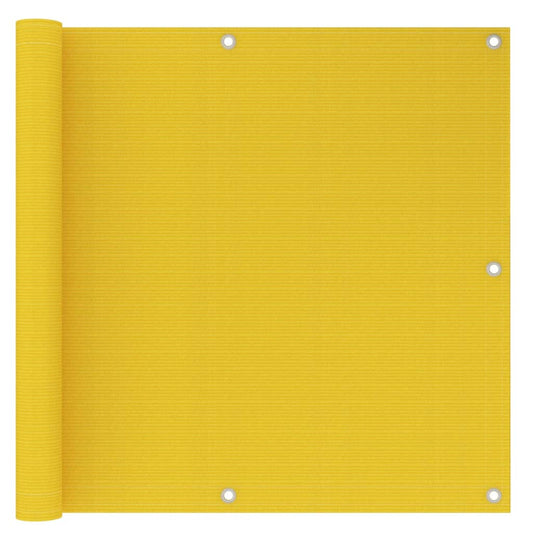 vidaXL Balcony Screen Yellow 90x300 cm HDPE