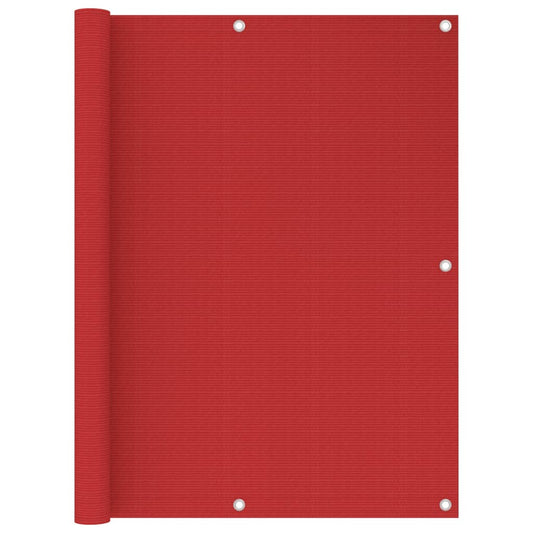 vidaXL Balcony Screen Red 120x400 cm HDPE