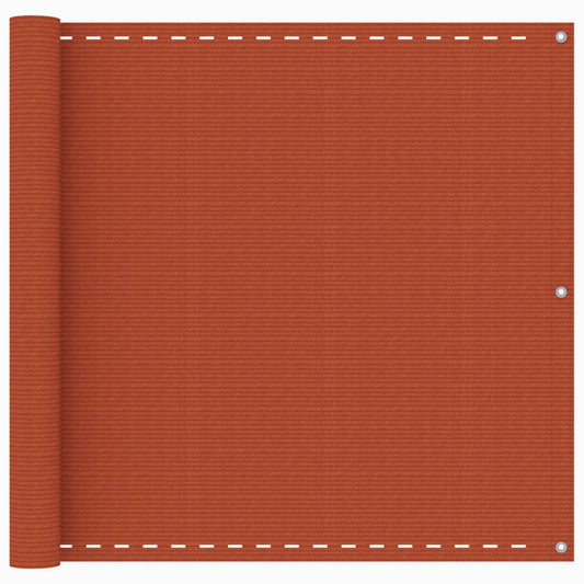 vidaXL Balcony Screen Orange 90x500 cm HDPE