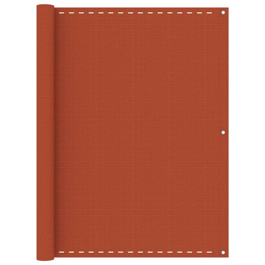 vidaXL Balcony Screen Orange 120x500 cm HDPE