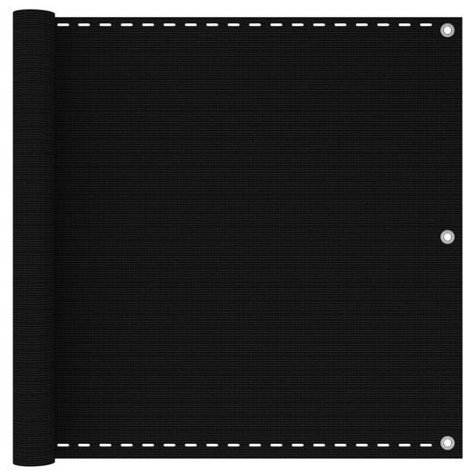 vidaXL Balcony Screen Black 90x300 cm HDPE