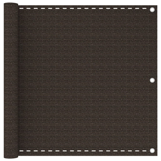 vidaXL Balcony Screen Brown 90x400 cm HDPE