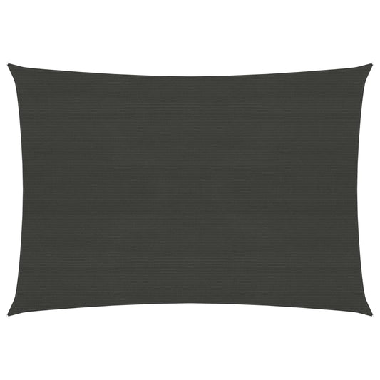 vidaXL Sunshade Sail 160 g/må_ Anthracite 2x3 m HDPE