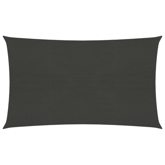 vidaXL Sunshade Sail 160 g/må_ Anthracite 3x5 m HDPE