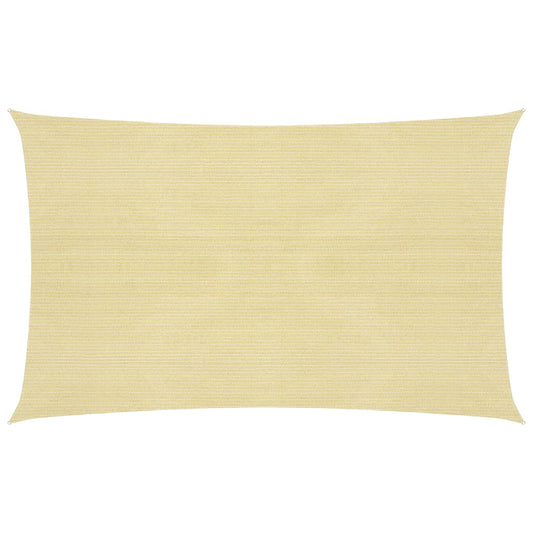 vidaXL Sunshade Sail 160 g/må_ Beige 2x5 m HDPE