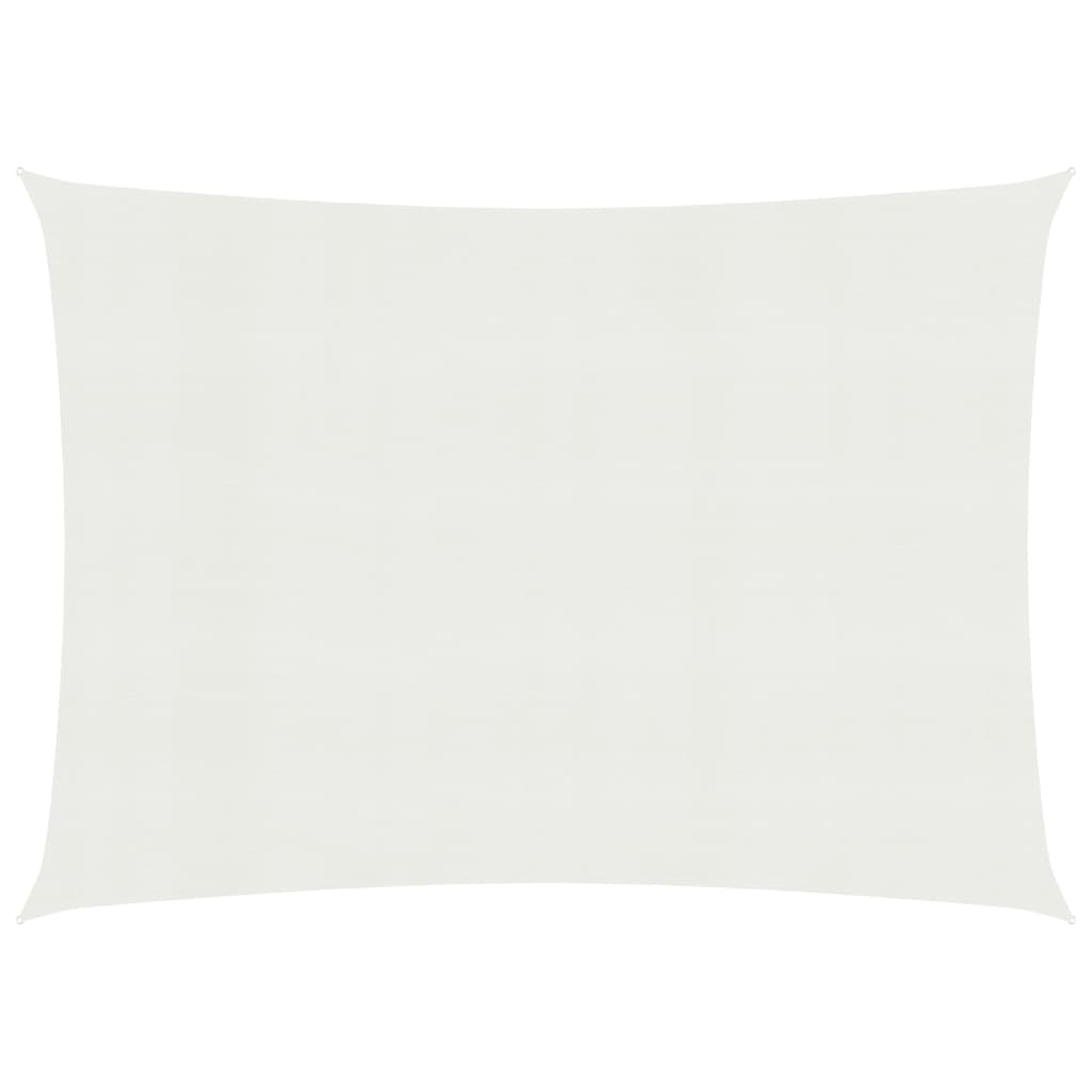 vidaXL Sunshade Sail 160 g/må_ White 6x7 m HDPE