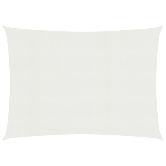 vidaXL Sunshade Sail 160 g/må_ White 6x7 m HDPE