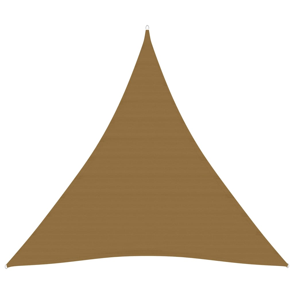 vidaXL Sunshade Sail 160 g/må_ Taupe 3.6x3.6x3.6 m HDPE