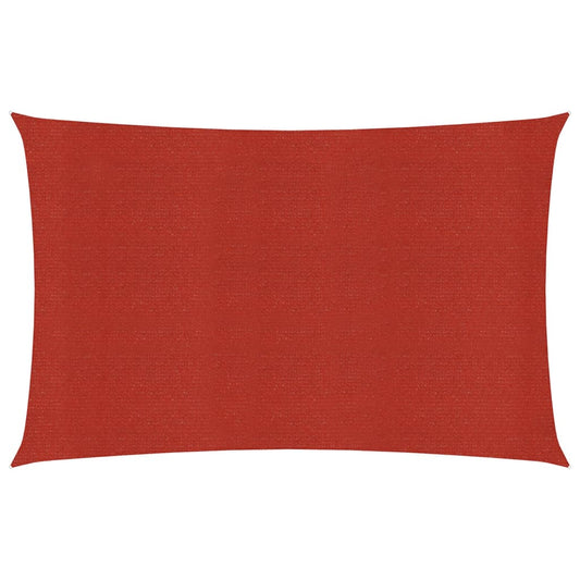 vidaXL Sunshade Sail 160 g/må_ Red 2x5 m HDPE
