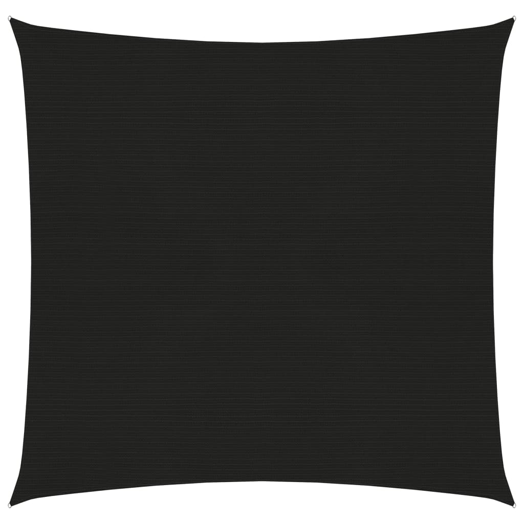 vidaXL Sunshade Sail 160 g/må_ Black 3.6x3.6 m HDPE