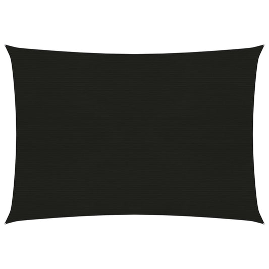 vidaXL Sunshade Sail 160 g/må_ Black 2.5x4 m HDPE