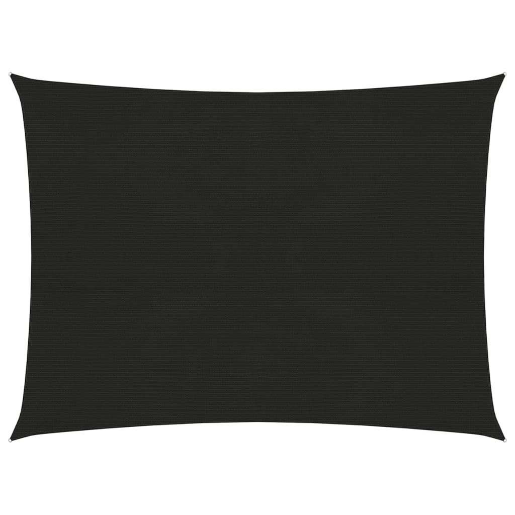 vidaXL Sunshade Sail 160 g/må_ Black 3x4 m HDPE
