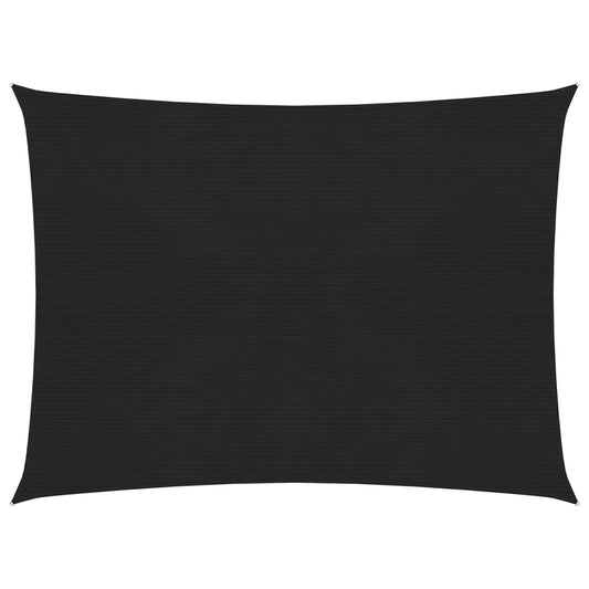 vidaXL Sunshade Sail 160 g/må_ Black 3x4 m HDPE