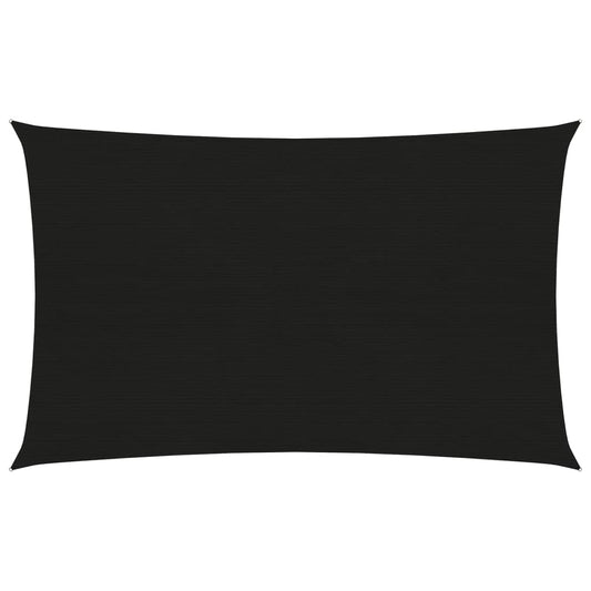 vidaXL Sunshade Sail 160 g/må_ Black 4x6 m HDPE