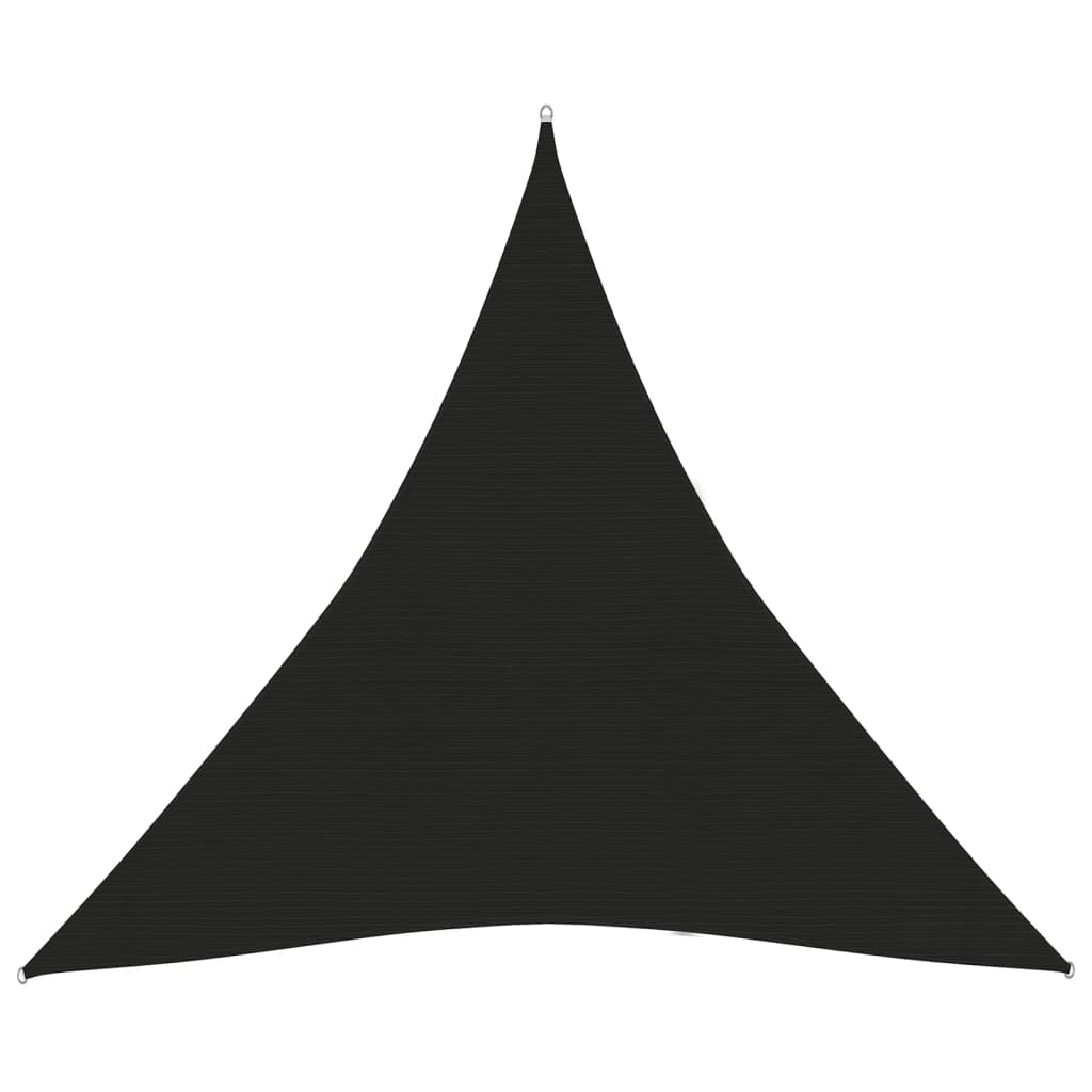 vidaXL Sunshade Sail 160 g/må_ Black 3.6x3.6x3.6 m HDPE