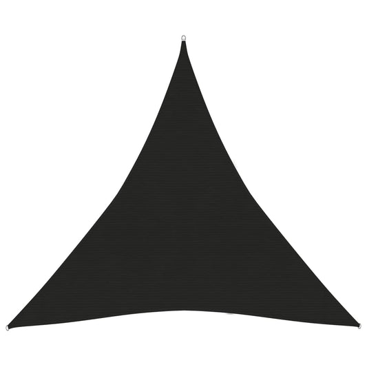 vidaXL Sunshade Sail 160 g/må_ Black 3.6x3.6x3.6 m HDPE