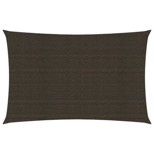 vidaXL Sunshade Sail 160 g/må_ Brown 2x5 m HDPE
