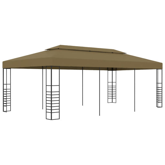 vidaXL Garden Gazebo 6x3x2.7 m Taupe 180 g/må_