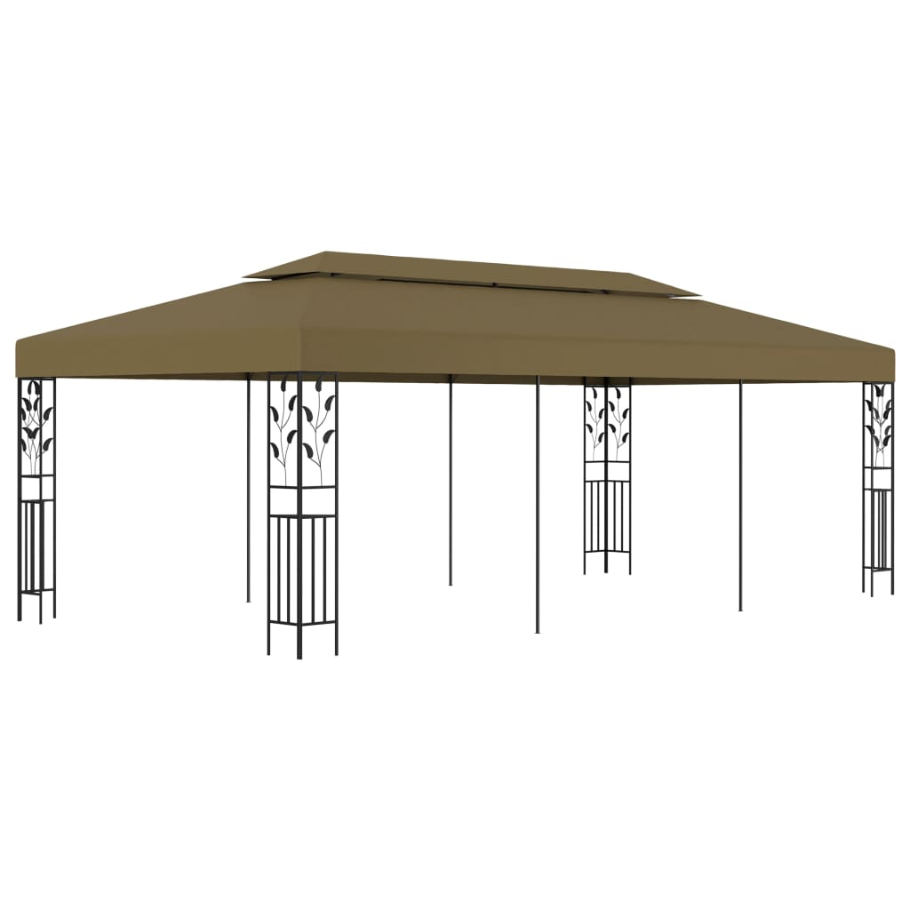 vidaXL Gazebo 6x3 m Taupe 180 g/må_