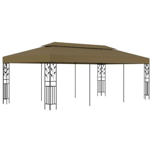 vidaXL Gazebo 6x3 m Taupe 180 g/må_