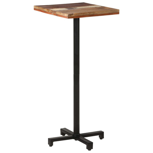 vidaXL Bistro Table Square 50x50x110 cm Solid Reclaimed Wood