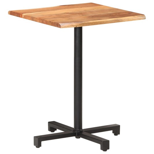 vidaXL Bistro Table with Live Edges 60x60x75 cm Solid Acacia Wood
