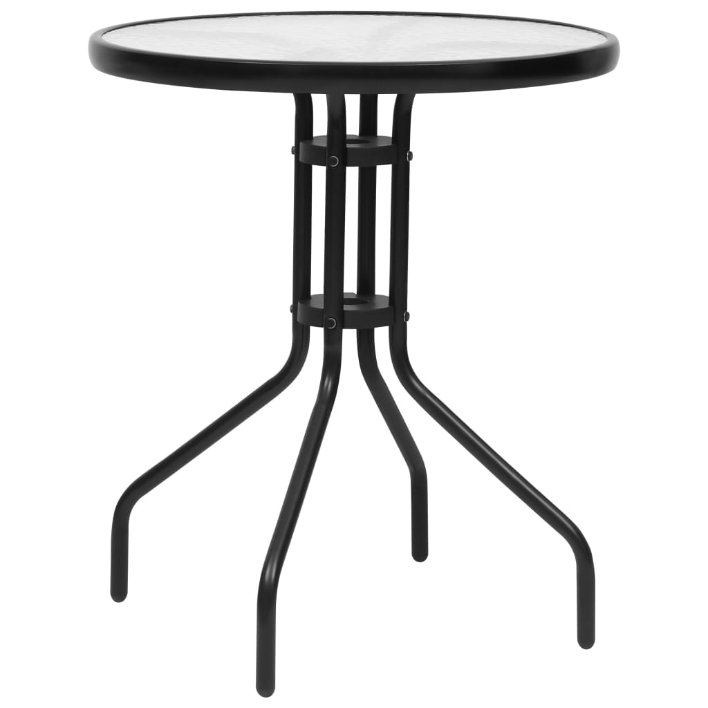 vidaXL Garden Table Black Ì÷60x70 cm Steel