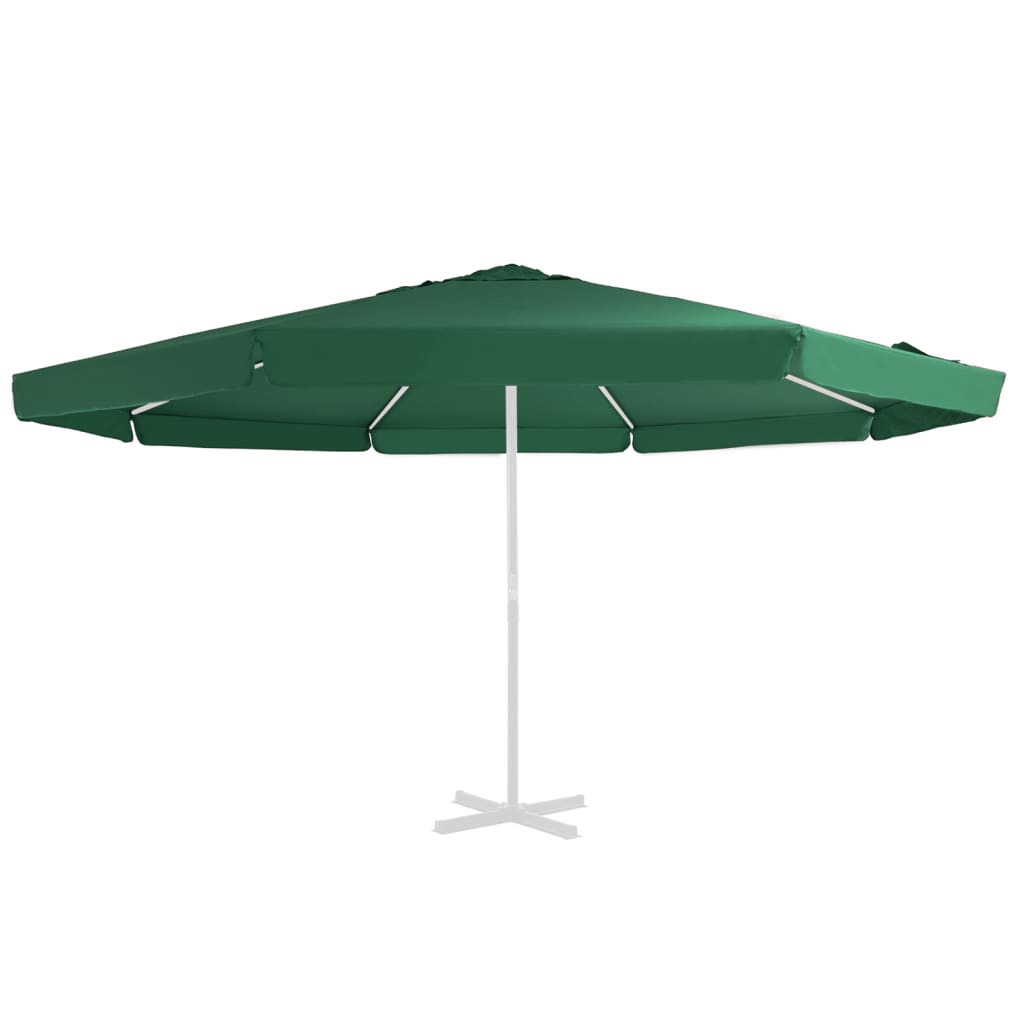 vidaXL Replacement Fabric for Outdoor Parasol Green 500 cm