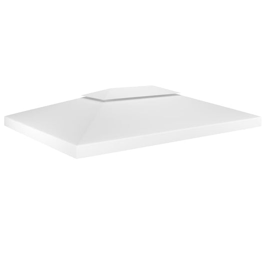 vidaXL 2-Tier Gazebo Top Cover 310 g/må_ 4x3 m White