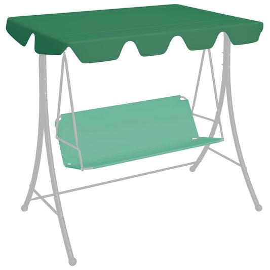 vidaXL Replacement Canopy for Garden Swing Green 188/168x110/145 cm
