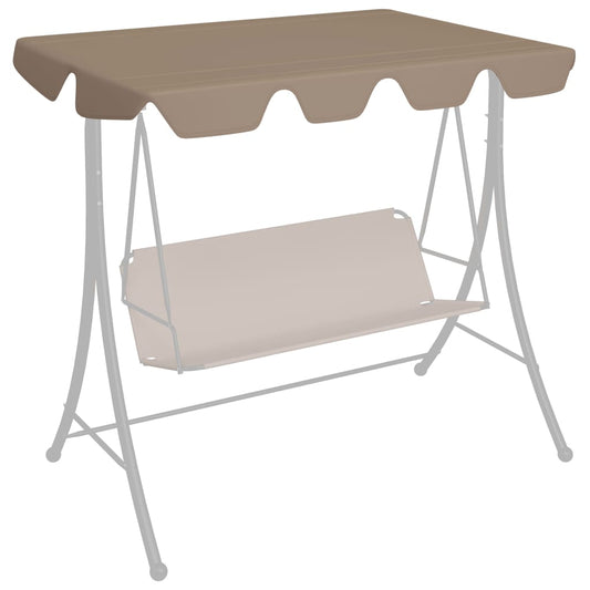 vidaXL Replacement Canopy for Garden Swing Taupe 188/168x110/145 cm