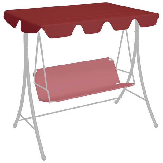 vidaXL Replacement Canopy for Garden Swing Wine Red 188/168x110/145 cm