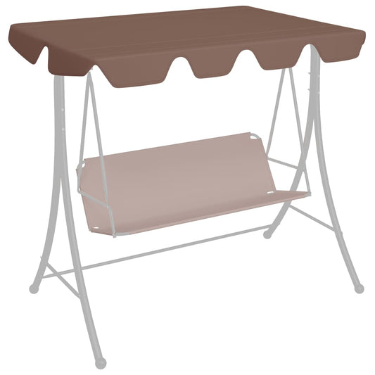 vidaXL Replacement Canopy for Garden Swing Brown 188/168x110/145 cm