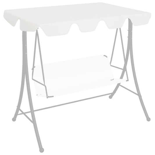 vidaXL Replacement Canopy for Garden Swing White 188/168x110/145 cm