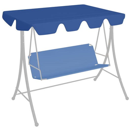 vidaXL Replacement Canopy for Garden Swing Blue 150/130x70/105 cm