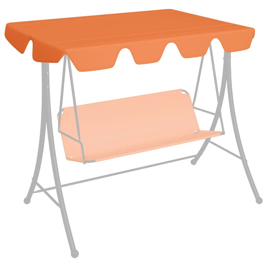 vidaXL Replacement Canopy for Garden Swing Orange 150/130x70/105 cm