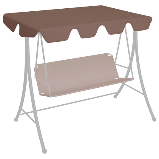vidaXL Replacement Canopy for Garden Swing Brown 150/130x70/105 cm