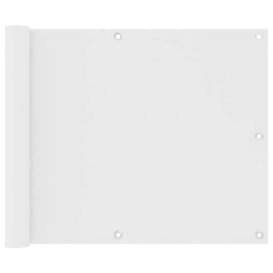 vidaXL Balcony Screen White 75x300 cm Oxford Fabric