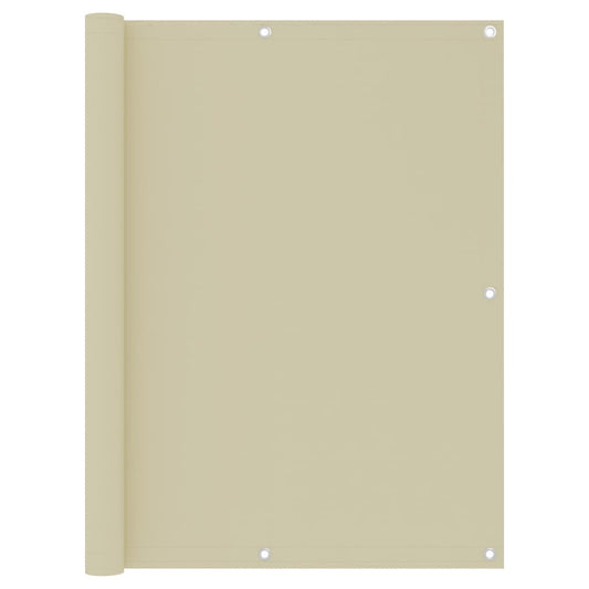vidaXL Balcony Screen Cream 120x300 cm Oxford Fabric