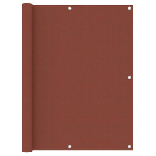 vidaXL Balcony Screen Terracotta 120x500 cm Oxford Fabric