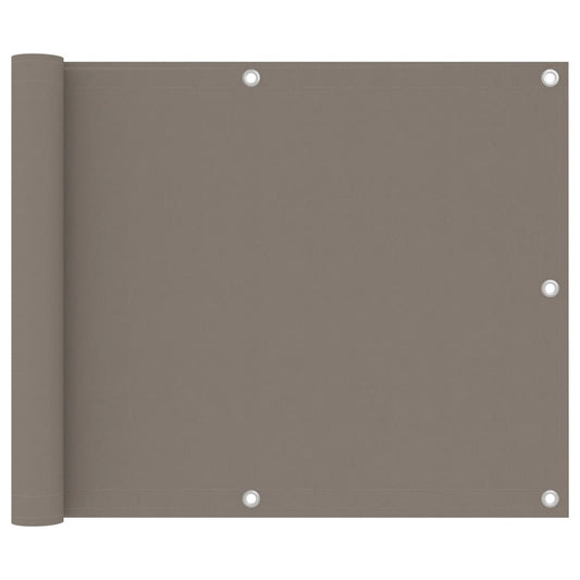 vidaXL Balcony Screen Taupe 75x300 cm Oxford Fabric